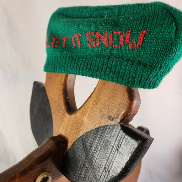 Handmade Christmas Wooden Reindeer "Let It Snow" Swag Easy Assemble Fast Ship - Picture 4 of 14